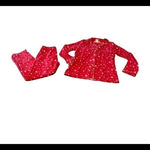 NWOT Pajama Mania Red Flannel Pajama Set Christmas Holiday Sz S
